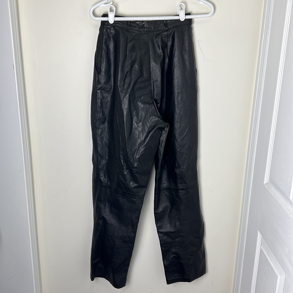 Vintage High Waisted Genuine Leather Pants Size XS - Picture 6 of 8